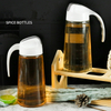 2022 Bulk 630 Ml Auto Flip Clear Glass Sauce And Vinegar Bottle Olive Oil Dispenser for Kitchen Oil Cooking