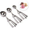 Manufacturers Press Ball Metal Stainless Steel Spoon Ice Cream Scoop with Easy Trigger