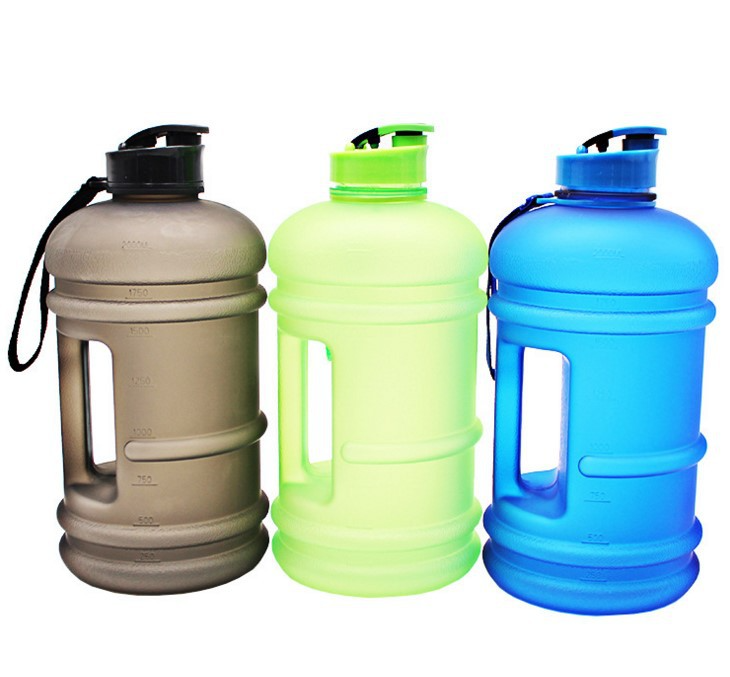 Anti Break Light Weight Custom 2200 Ml 2.2 L 2.2l Liter Jug Frosted Plastic Water Bottle for Fitness Gym Sport