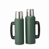 Portable camping travel water drinking cup 1200ml 1.2 L double wall stainless steel 304 thermos vacuum flask with handle