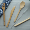 Wholesale Eco Wooden Flatware Travel Reusable Bamboo Cutlery Set with Bag