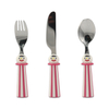 18/10 Stainless Steel Kids Baby Cutlery Set Children Flatware With Plastic Handle