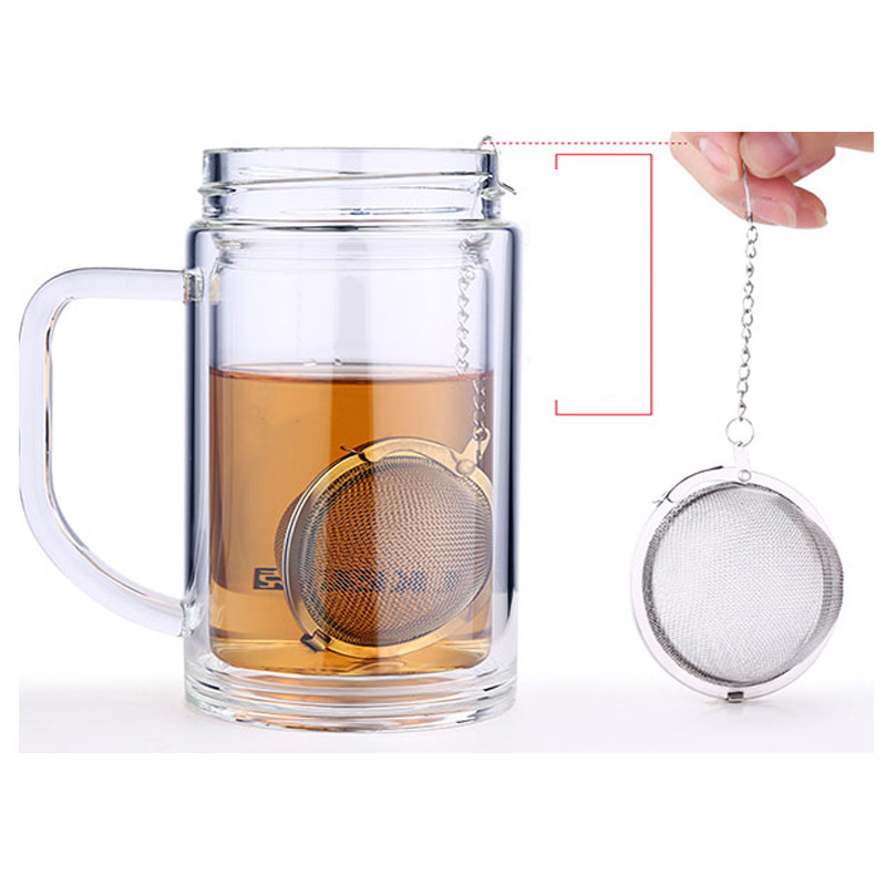 2 pack food grade fine mesh infuser metal 304 stainless steel ball shape coffee tea strainer and cooking infusers