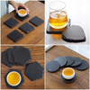 Wholesale Bulk Black Rock Coasters Hexagon Square Round Stone Slate Coasters Set for Drink