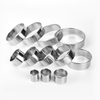 12 pcs personalized kitchen large heavy duty mousse ring metal stainless steel circle round shape cookie cutter set