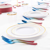 Disposable Flatware Colorful Plastic Cutlery Set for Wedding Gift Events