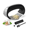 3 in 1 Set Manual Ginger Plastic Handle Stainless Steel Garlic Press 