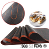 Large mesh soft perforated breathable grid fiberglass non stick silicone baking mat for oven