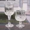 Transparent Drinking Crystal Vintage Embossed Goblet Clear Wine Glasses Cup