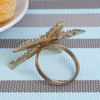 Wholesale Diamond Crystal Starfish Metal Mesh Gold Silver Plated Zinc Alloy Napkin Ring for Wedding Table Ribbon Gifts