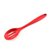Reusable Heat Temperature Red Black Kitchen Tools Food Grade Silicon Slotted Spoon for Cooking