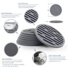 Wholesale Black Non-slip Coasters Multipurpose Heat Resistant Silicone Coaster Waterproof Reusable Mug Coaster