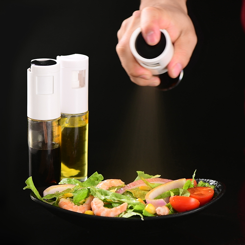Bulk Black Clear Plastic Glass Bottle Kitchen Mist Air Pressure Pump Oil Dispenser for Sauce Olive Oil