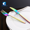 Colorful PVD coating 18/10 stainless steel cutlery colored flatware sets 
