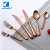 6pcs Elegant Rose Gold Flatware Banquet Stainless Steel Cutlery Set