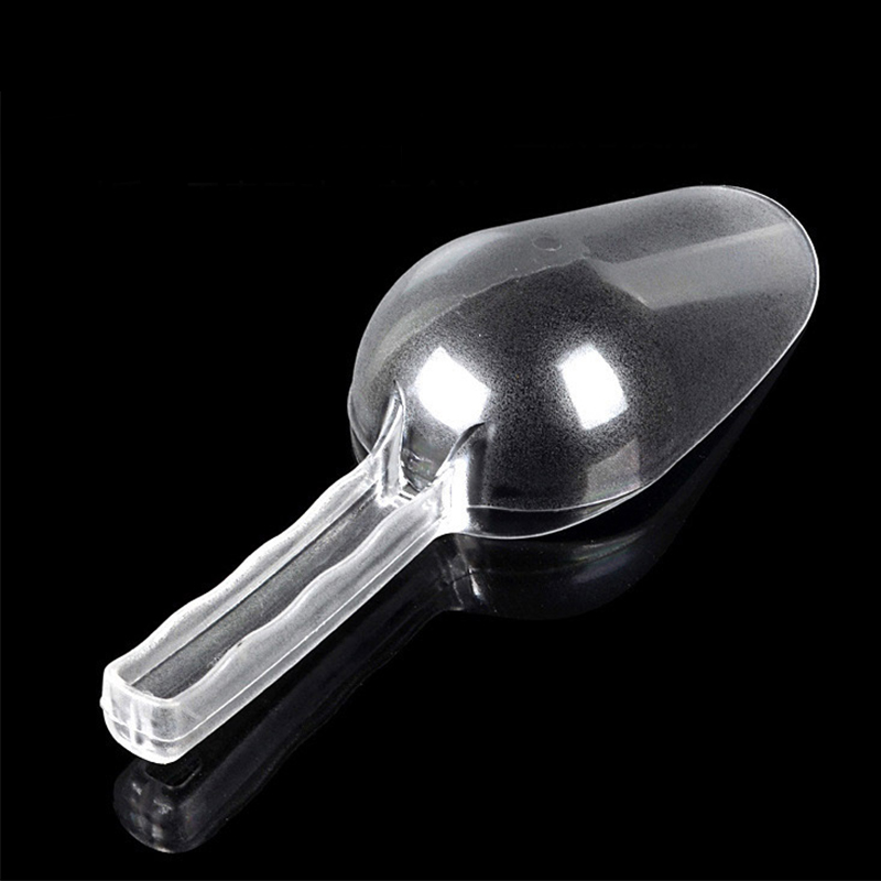 Recycled large round square clear plastic acrylic long handle clear flour candy bar dry ice bucket scoop