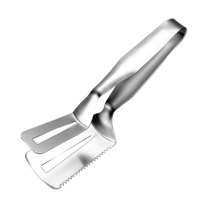 Stainless Steel 201# 304# Manual Hand Press Oil Meat Shovel Steak Clamp Tong Clip