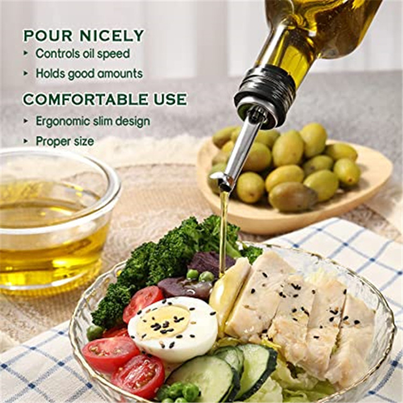 500ml Superior Glass Cruet Vinegar And Olive Oil Dispenser Bottle Set Seasoning Box for Kitchen Cooking