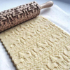 Wood Laser Engraving Christmas Elk Tree Embossed Rolling Pin