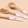 Cathylin Wooden Kitchen Tool Set , Ceramics Handle Colored Kitchen Utensils