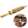 Wooden Custom Laser Engraved Embossed 3d Dog Paw Printing Baking Cookies Wood Rolling Pin For Kids