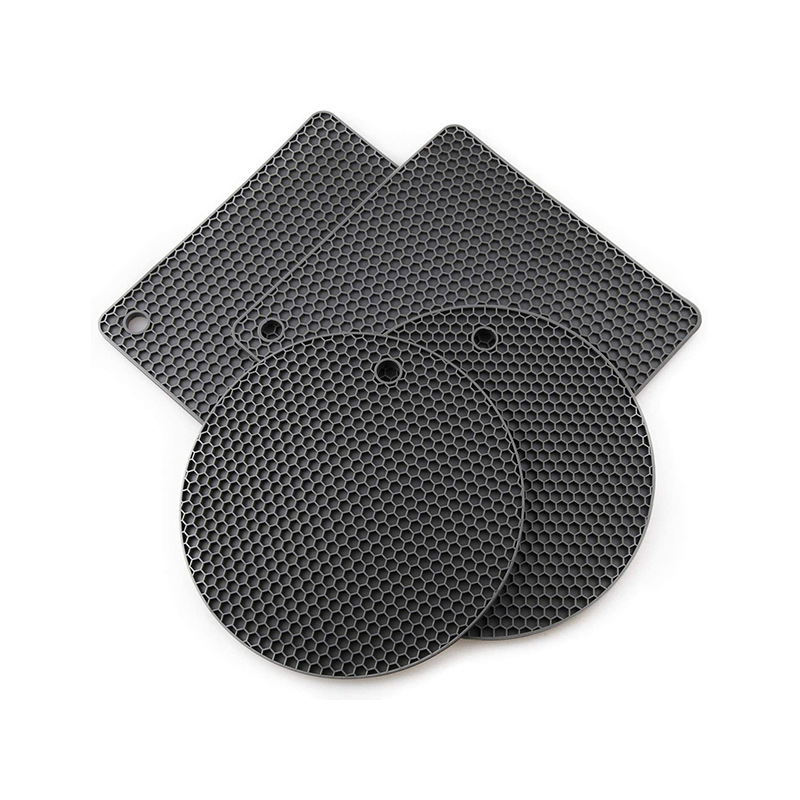 Wholesale Round Non-slip Coasters Set Multipurpose Heat Resistant Silicone Coaster Pot Mat Bowl Placemat