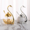 Wholesale Swan Shape Glass Condiments Seasoning Spice Bottle Jar Coffee Sugar Bowl Kitchen Storage Seasoning Box 20 - 199 Sets