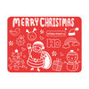 Christmas Baby Children Kids Gift Dining Table Rectangle Anti Slip Insulation Silicone Placemat Set for Kitchen